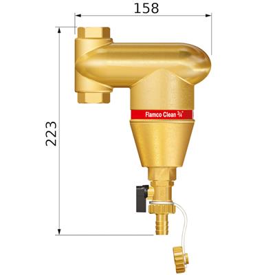Flamco Clean V iszapleválasztó függ. 3/4" - (kifutó, helyette lesz: 30021)