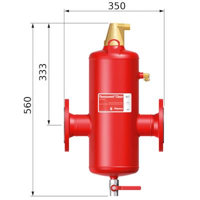 Flamco Flamcovent Clean kombi leválasztó F 065, karimás