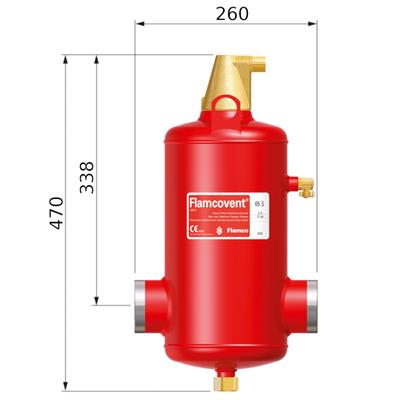 Flamco Flamcovent légleválasztó S 065, hegtoldatos