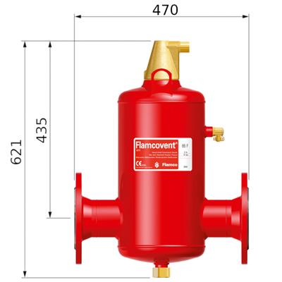 Flamco Flamcovent légleválasztó F 080, PN10, karimás