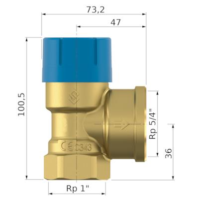 Flamco bizt. Prescor B 1" - 5/4" 6 bar