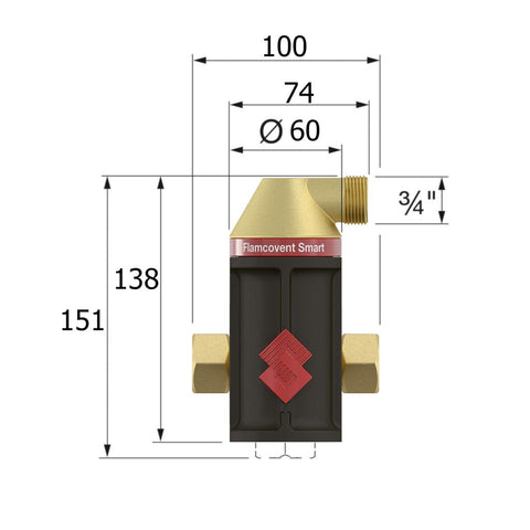Flamco Flamcovent Smart mágneses légleválasztó 3/4"