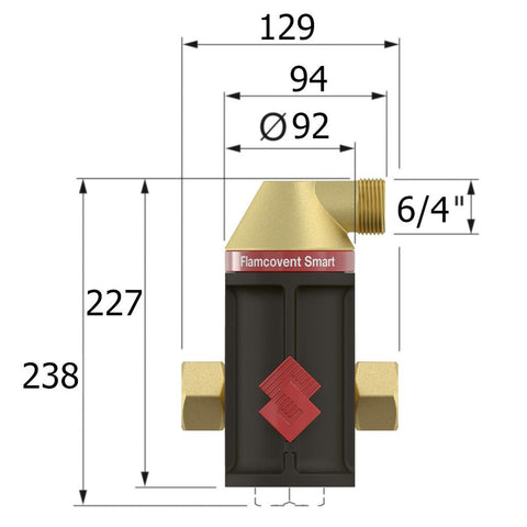 Flamco Flamcovent Smart mágneses légleválasztó 6/4"