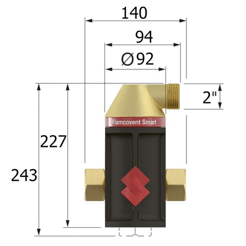 Flamco Flamcovent Smart mágneses légleválasztó 2"