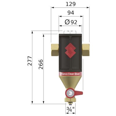 Flamco Clean Smart iszapleválasztó 6/4"