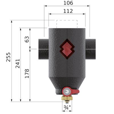 Flamco Clean Smart Ecoplus iszapleválasztó, szigetelt, 1"