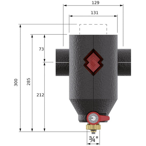 Flamco Clean Smart Ecoplus iszapleválasztó, szigetelt, 6/4"