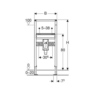 Geberit Mosdó-elem Duofix 112 cm rej.szif