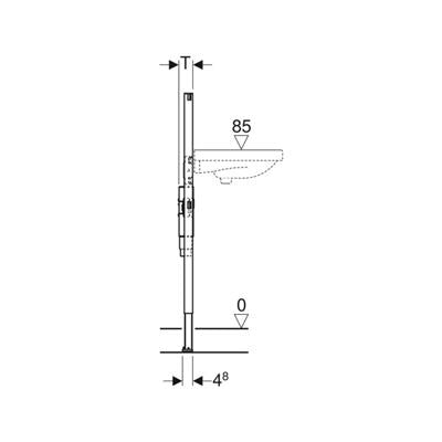 Geberit Mosdó-elem Duofix 112 cm rej.szif