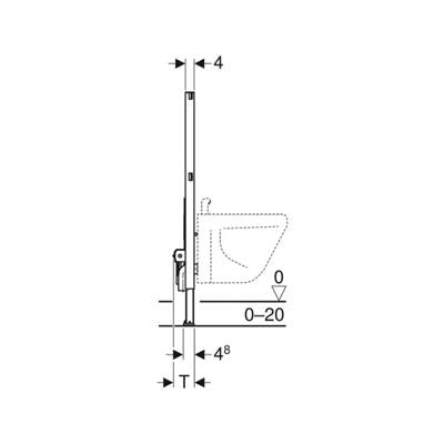 Geberit Bidé szerelőelem Duofix 88 cm