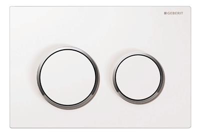 Geberit Omega20 nyomólap fehér/fényes króm/fehér