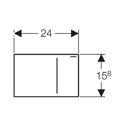 Geberit Sigma70 nyomólap Sigma 12cm tart. fehér/üveg