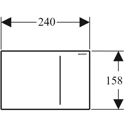 Geberit Sigma70 nyomólap Sigma 8cm tart. fehér/üveg