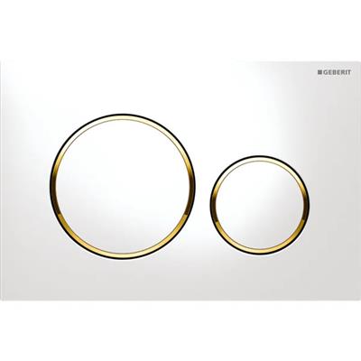 Geberit Sigma20 nyomólap fehér/aranyozott/fehér