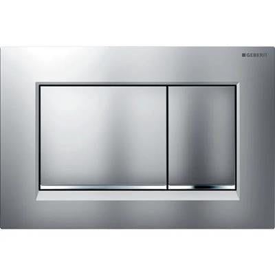Geberit Sigma30 nyomólap matt-króm-easy to clean-fényes króm