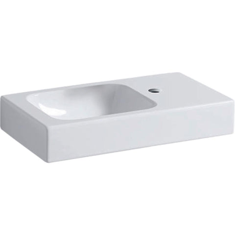 Geberit iCon kézmosó pakolófelülettel  53x13,5x31cm, csaplyuk jobb oldalt, túlfolyó nélkül