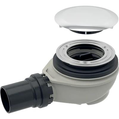 Geberit zuhanytálca szifon d90, szelepfedéllel, vízzár 50mm, d50, fényes króm