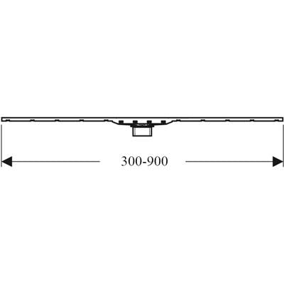 Geberit CleanLine 80 zuhanyfolyóka pezsgő színű/polírzott, 30-90cm, easy-to-clean bevonattal