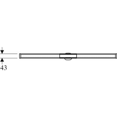 Geberit CleanLine 20 zuhanyfolyóka fényes/rozsdam.30-160cm