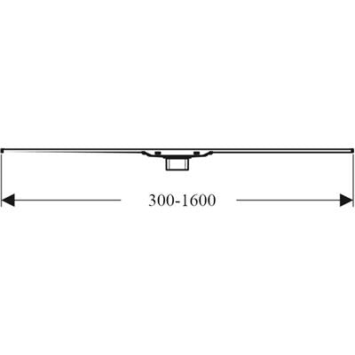 Geberit CleanLine 20 zuhanyfolyóka fényes/rozsdam.30-160cm