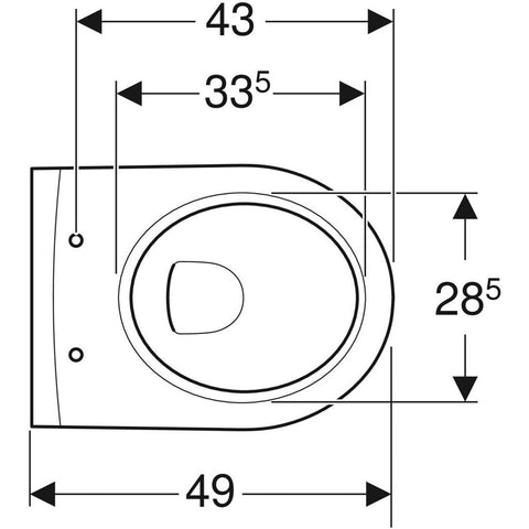 Geberit iCon WC csésze fali, mély öblítésű, rövid, zárt forma, Rimfree,