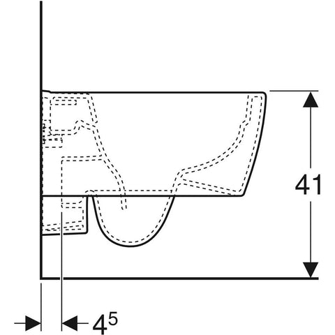Geberit iCon WC csésze fali, mély öblítésű, rövid, zárt forma, Rimfree,