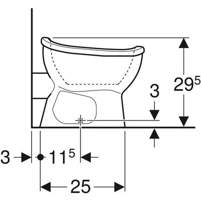Geberit Bambini álló wc.hátsó kifolyású