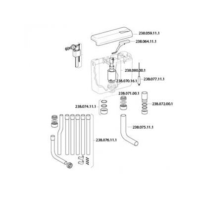 Geberit AP 112 nyomógomb fehér (238.064.11.1)