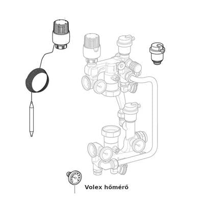 Geberit Volex hőmérő G3/8" bekeverő egységhez