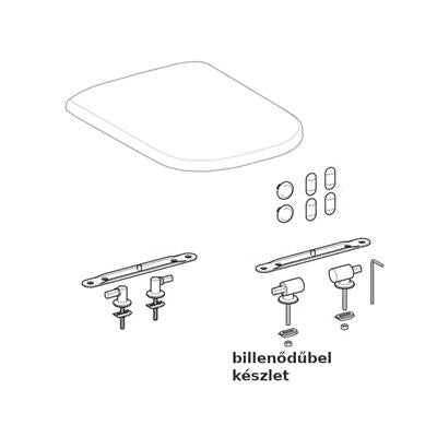 Geberit Group billenődűbel készlet WC tető csukópánthoz rögzítés felülről (2db)