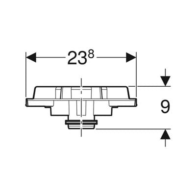 Geberit Pluvia vésztúlfolyó, 12l/s, d56
