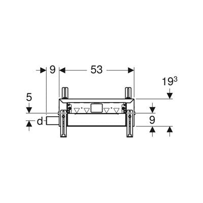 Geberit Kombifix zuhany elem falba építésre d=50 mm