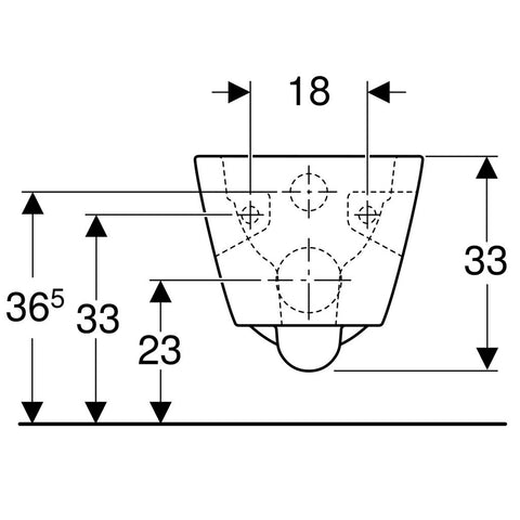Geberit Smyle Square WC fali mély, Rimfree (kifutott)