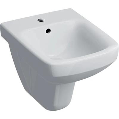 Geberit Selnova Square fali bidá rövid, 48cm, túlfolyó látható