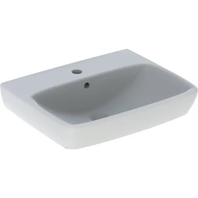 Geberit Selnova Square mosdó 55cm, csaplyuk középen, túlfolyóval (500.290.01.1)