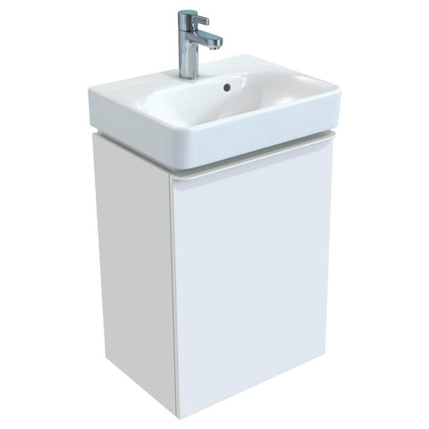 Geberit Smyle Square alsó szekrény kézmosóhoz,jobbos ajtó,44.2x61.7x35.6cm,magasfényű lakkozott fehé