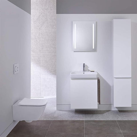 Geberit Smyle Square alsó szekrény kézmosóhoz,jobbos ajtó,44.2x61.7x35.6cm,magasfényű lakkozott fehé