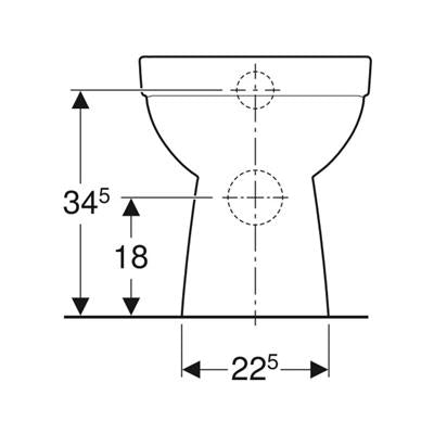 Geberit Selnova álló WC, mélyöblítésű, hátsó kifolyású, részben zárt forma, Rimfree