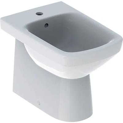 Geberit Selnova Square bidé, álló, zárt forma, 53cm, túlfolyóval
