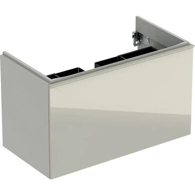Geberit Acanto alsó szekrény mosdóhoz, 1fiók+1belső fiók, 89x53.5x47.5cm, matt lakkozott homokszürke