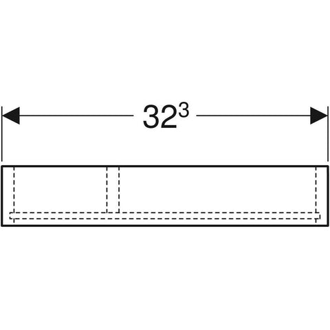 Geberit Smyle Square fiókbetét, T osztású, 32,3x5,9x15cm