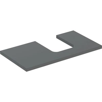 Geberit ONE mosdópult jobb oldali kivágással, pultra ültethető tálformájú mosdóhoz, 90x3x47cm, láva