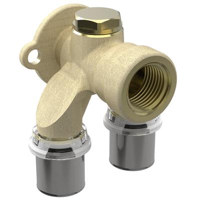 Geberit Volex átmenő falikorong, függőleges csatlakozással, szerelőlemezhez 16-1/2"-17