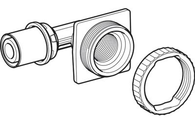 Geberit Volex 90°-os csatlakozó falba rejtett öblítőtartályhoz 16-1/2"
