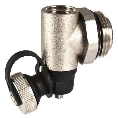 Geberit Volex osztóhoz véglezáró idom leürítőcsappal, G1/2" automata légtelenítő csatlakozóval G1"