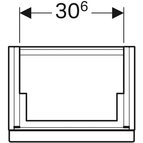 Geberit iCon alsó szekrény kézmosó, 1 ajtóval, jobbra nyíló, 37x42x28cm, magasfényű lakkozott fehér