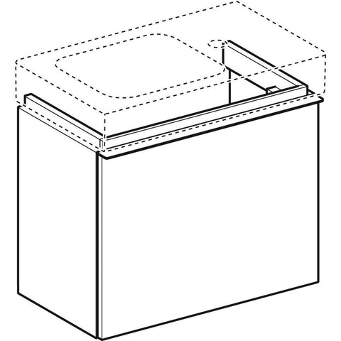 Geberit iCon alsó szekrény, 1 fiókkal, 52x42x30,8cm, matt lakkozott fehér (841052000)