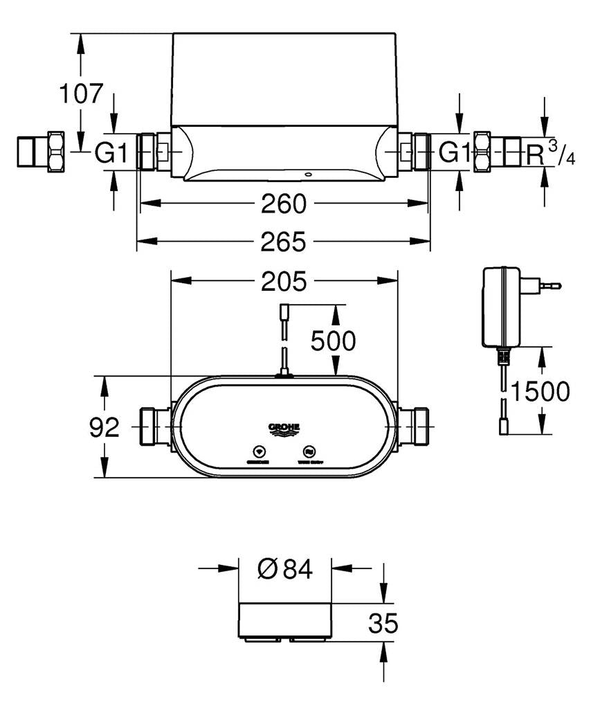 Grohe Sense Guard OKOS vezeték nélküli csőtörést  jelző berendezés