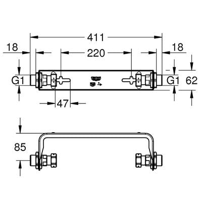 Grohe Sense guard falra szerelési készlet (22501000)