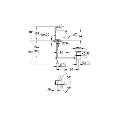 Grohe Eurocube mosdócsaptelep EcoJoy  S